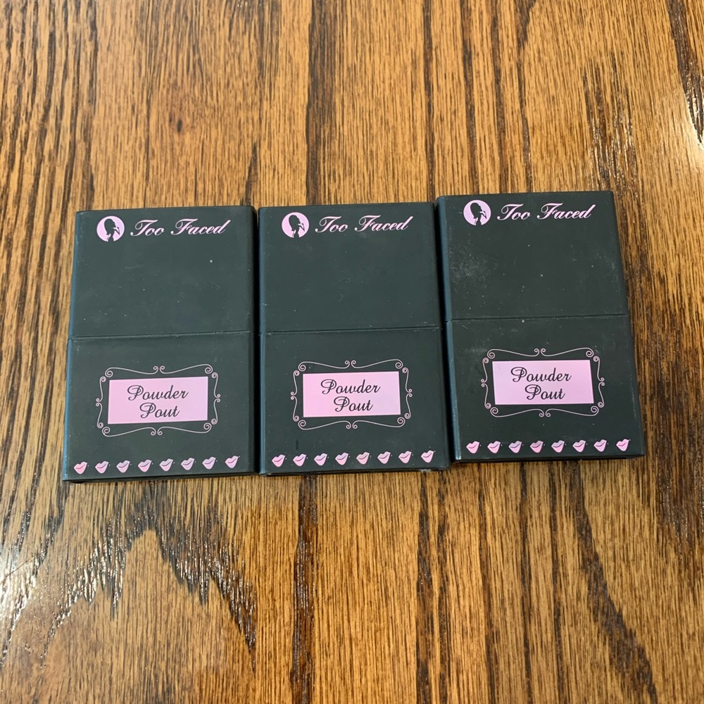 Three Too Faced Powder Pout Lip powder sets.  RARE